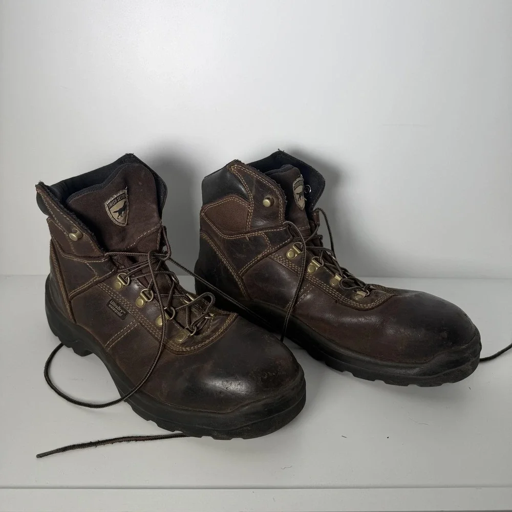 Irish Setter Boots Mens 11 Brown Leather 83618 Ankle Work EH Safety‎ Toe